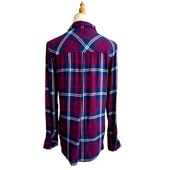 Rails Hunter Plaid Button Down Navy Rose Powder Color Combo Size Small - Picture 4 of 9